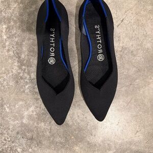 Rothy's Black Pointed Knit Flats